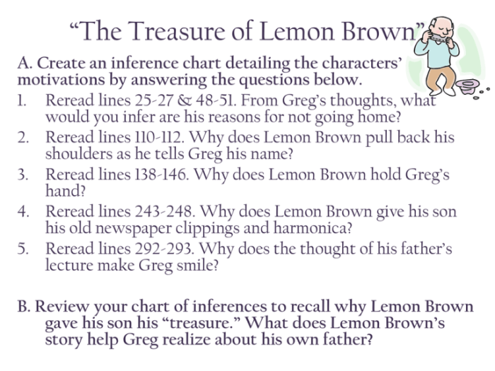 The treasure of lemon brown answer key