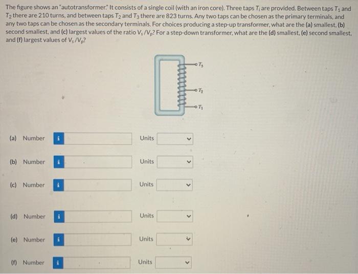 The figure shows an autotransformer