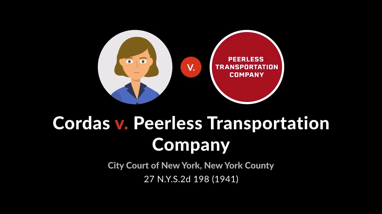 Cordas v. peerless transportation co