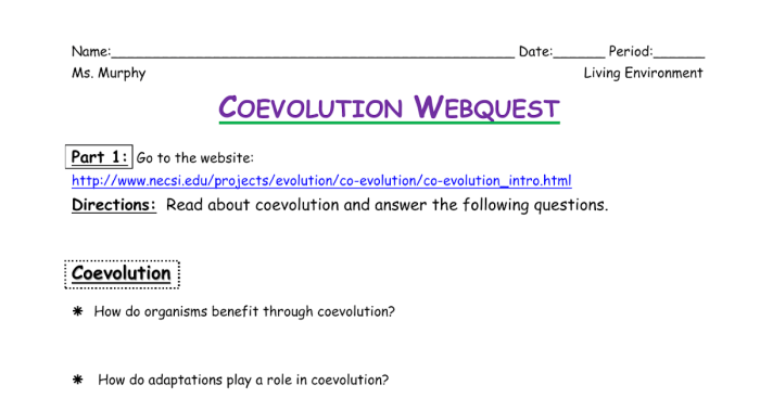 Evidence for evolution webquest answers