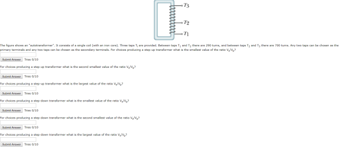 The figure shows an autotransformer