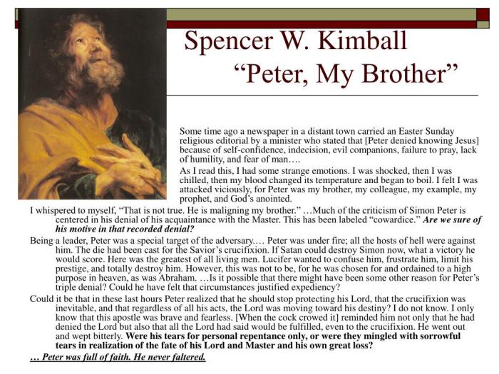 Spencer w kimball peter my brother